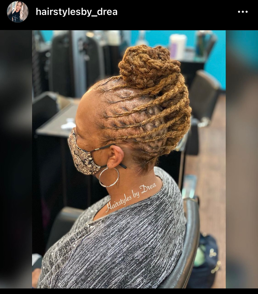 Retwist & Style Small Locs