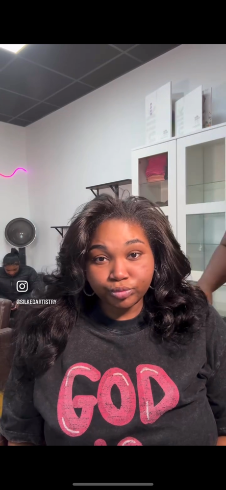 Flip-over sew-in at Silked Artistry in Westland, MI