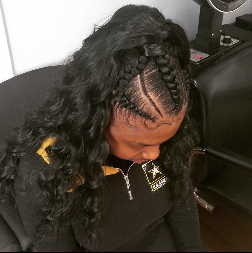 Half up half down sew In