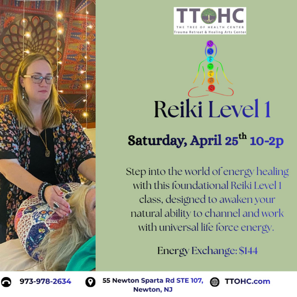 Reiki Level One Class at Enlightened Tao Healing in Newton, NJ