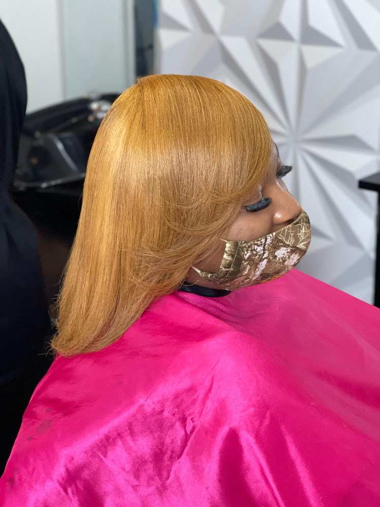 Custom Hair Color w/ Silk Press