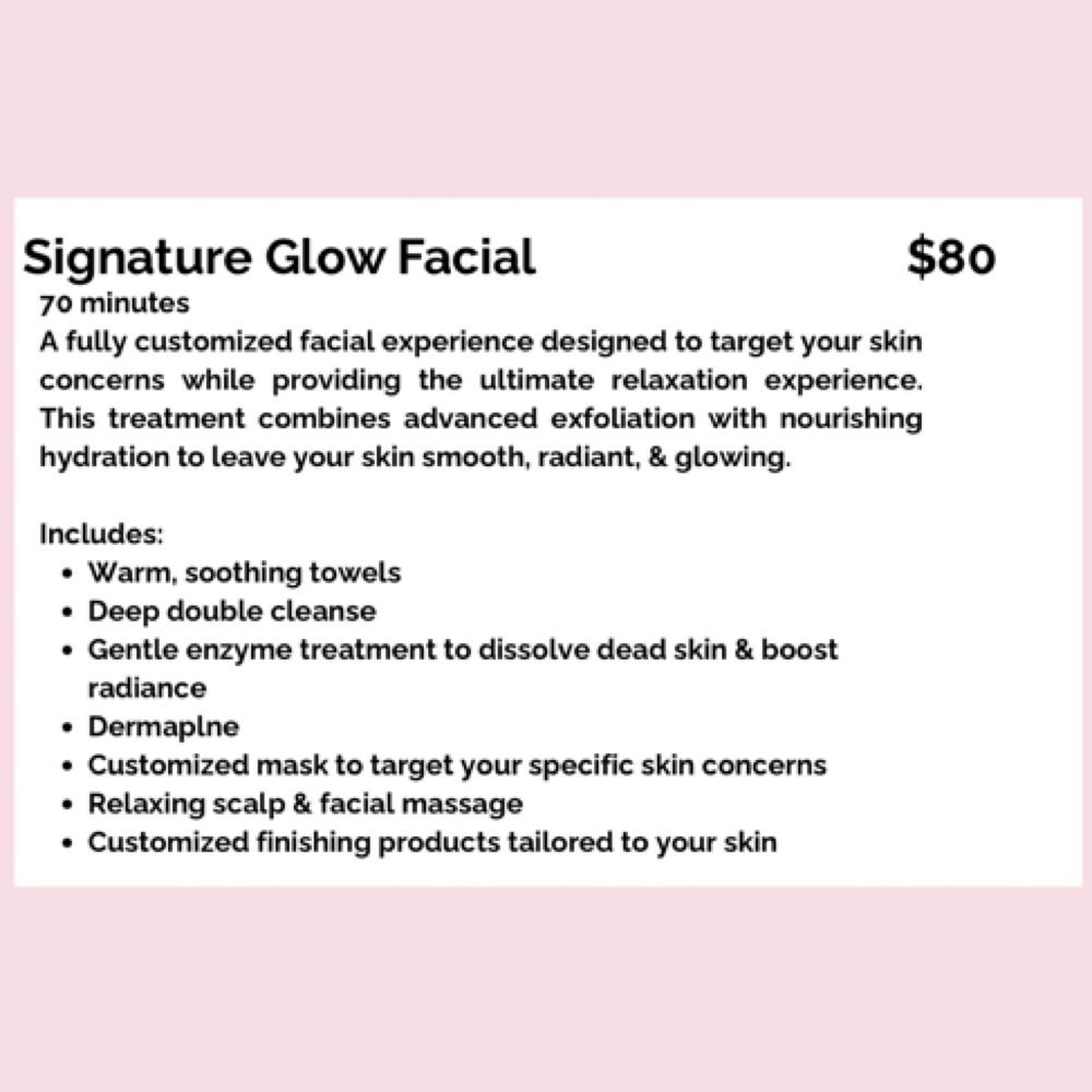 Signature Glow Facial at K. Brooke Esthetics & Head Spa in Pryor, OK
