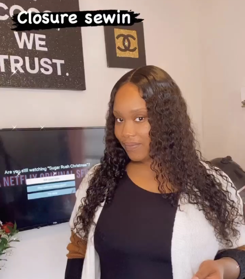 Closure Sewin Curly hair