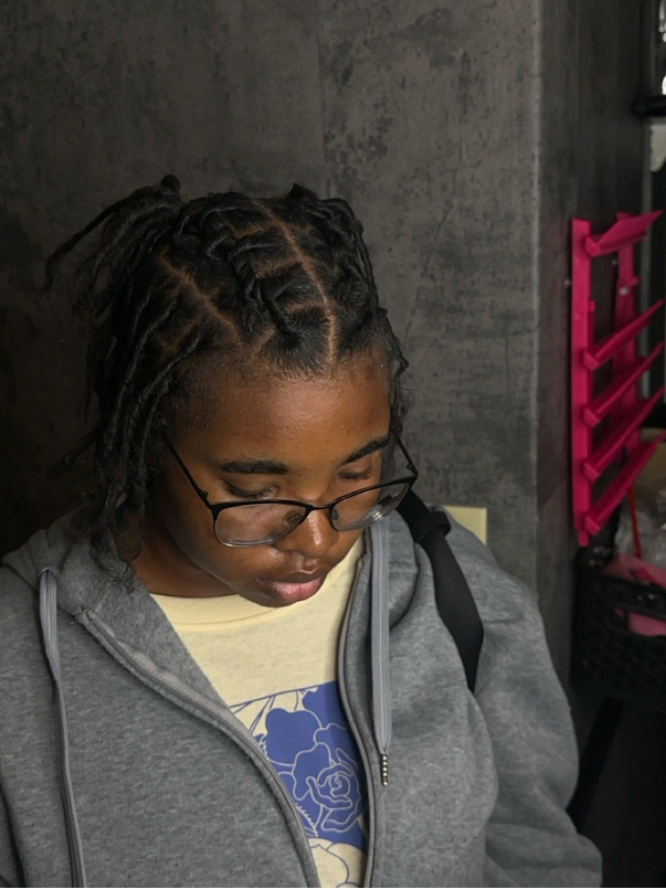 Half Up Half Dowl Barrel Locs