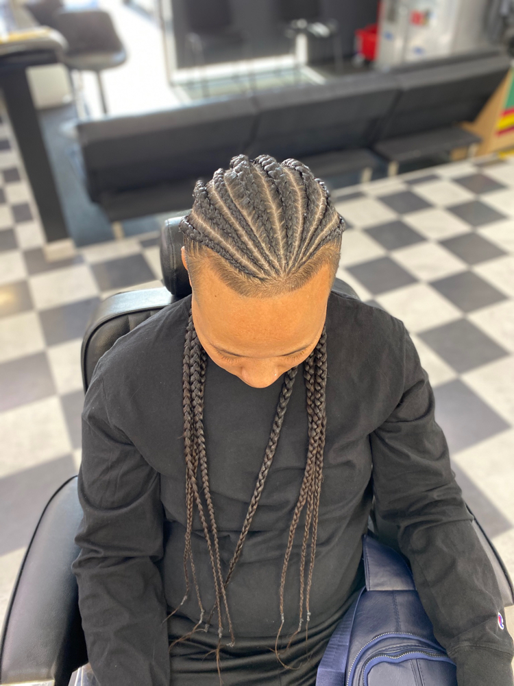 8 Braids On Full Head