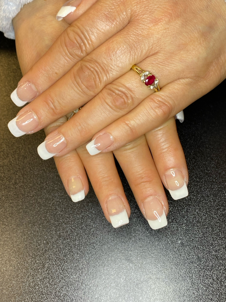 Gel French Manicure at Diamond Nailz & Spa in North Rose, NY