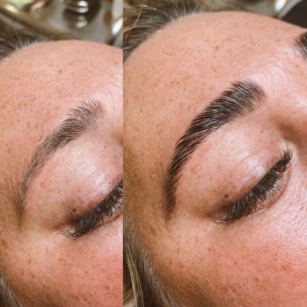 eyebrow lamination + tint