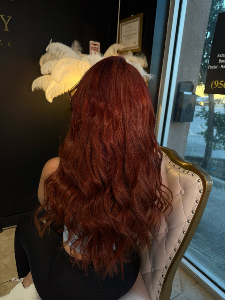 makeup and waves/curls, By Gwen