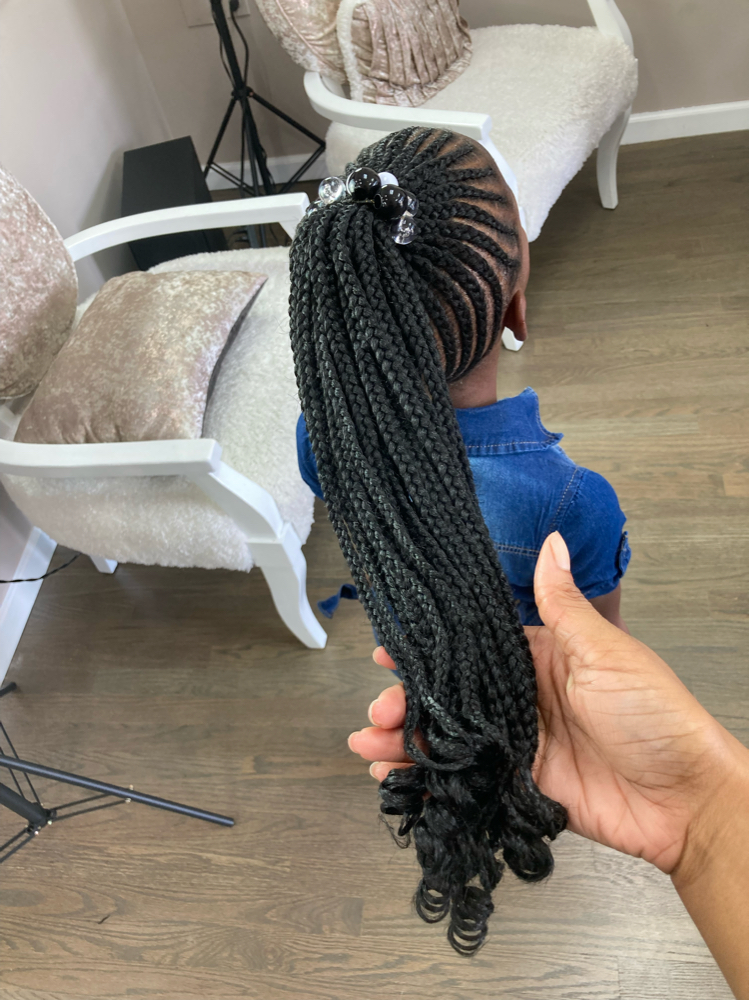Kids Small Braided Ponytail/bun