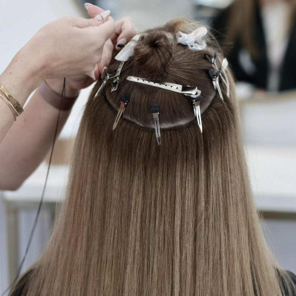 Weft Hair Ext. Installation  2 Row at Hair Beauty By Nora in Paramus, NJ