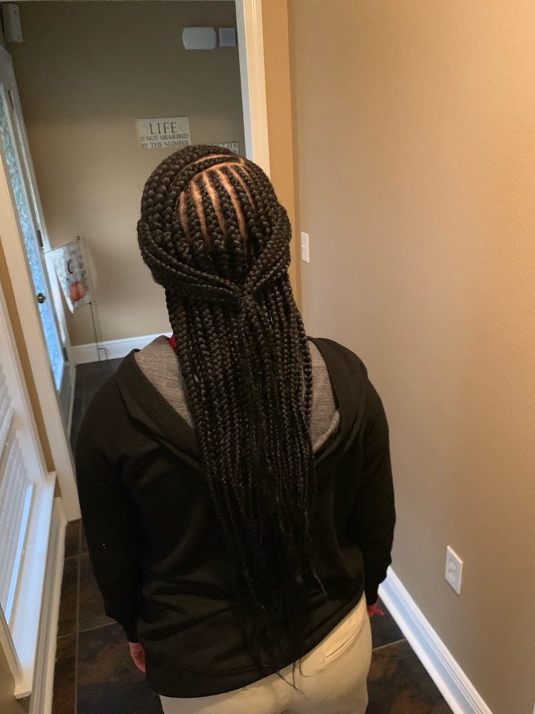 Kids Scalp Braids W/Weave