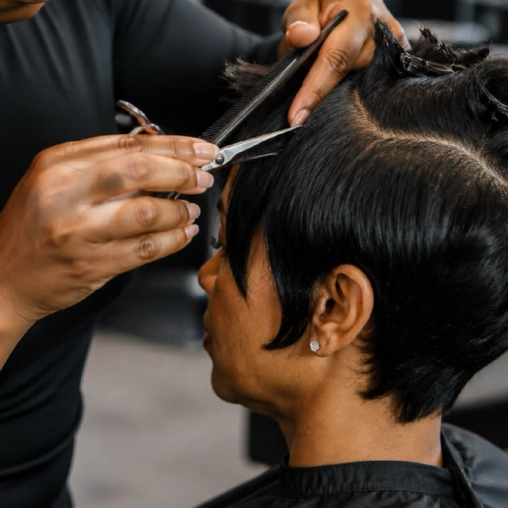 Pixie maintenance (no relaxer) at Freedom Bound Studio in Raleigh, NC