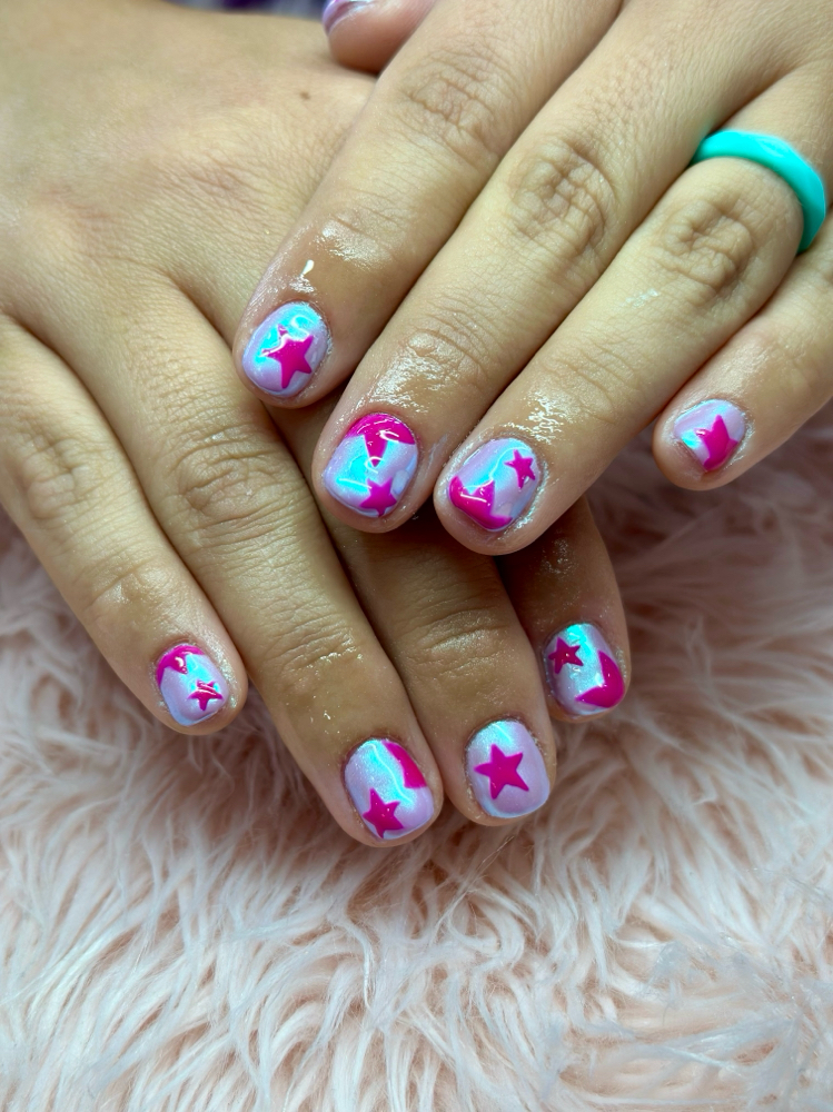 Structured Manicure With Designs
