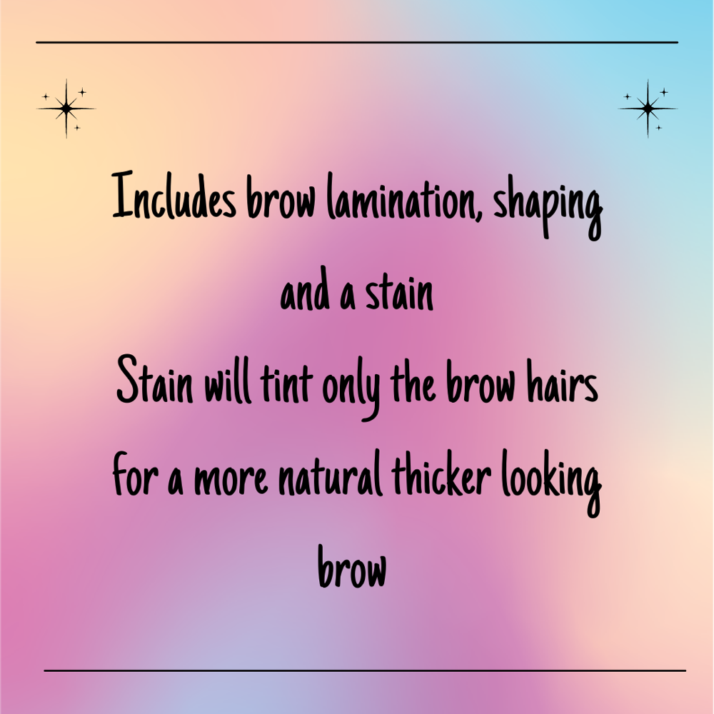Brow Lamination & Stain