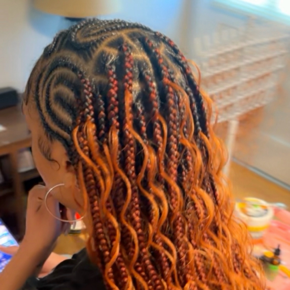 Waist Length Fulani Braids at Touched By Ty in Lynchburg, VA