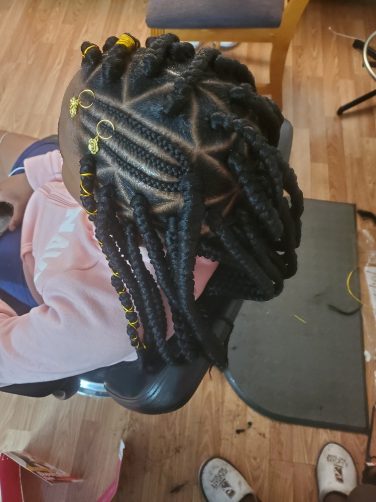 Box Braid Med Lower Back Triangle