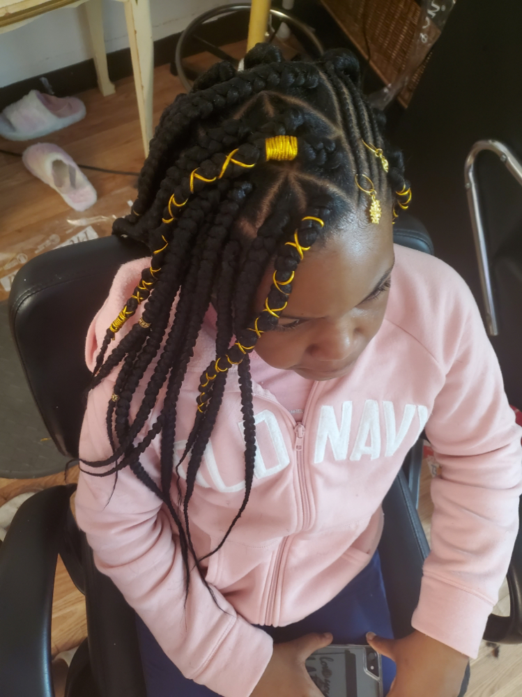 Box Braid Med Butt Length Triangle