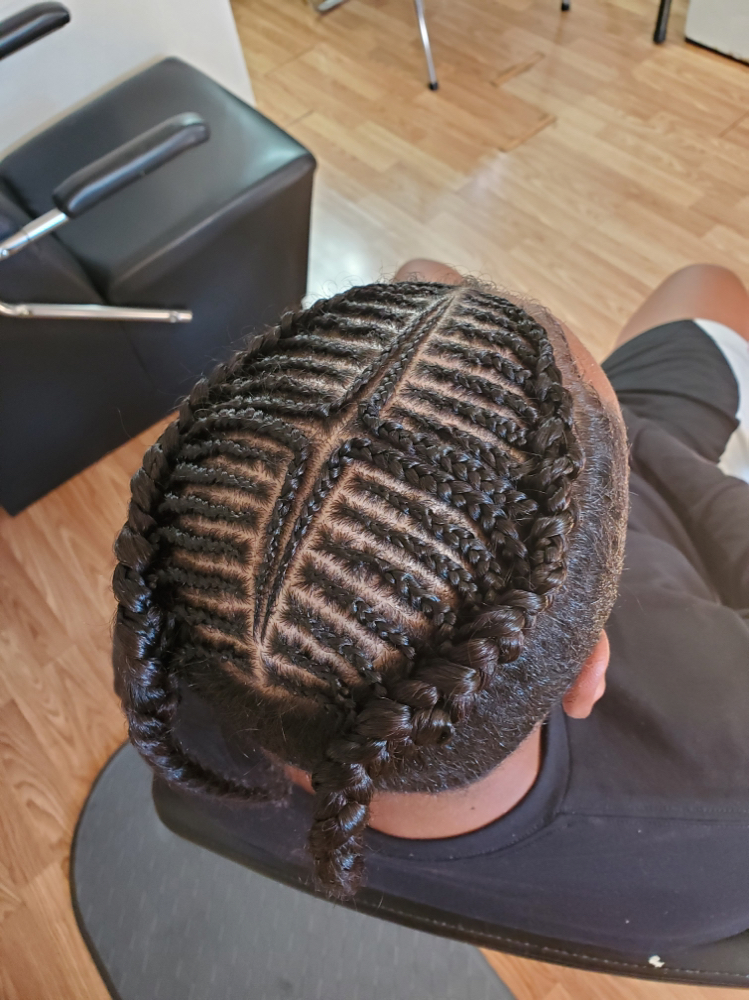 Men Cornrows Top Only