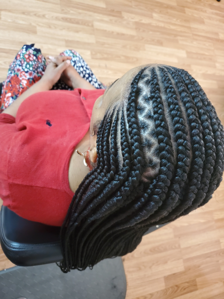 Half Cornrow/ Half Singles Lower Ba