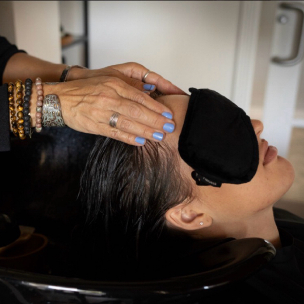 Aromatherapy scalp massage at The Organic Studio in Temecula, CA