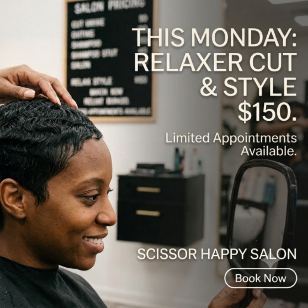 Mondays Only Special at Scissor Happy Salon & Wellness in Fredericksburg, VA