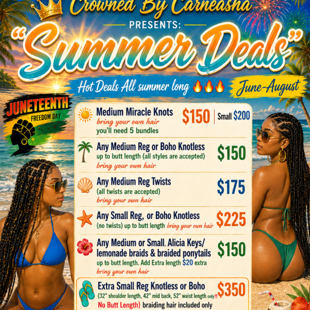 ⛱️🔥Summer Deals 🔥😎⛱️👙🍉 at 👑CrownedByCarneasha👑 in Nash, TX