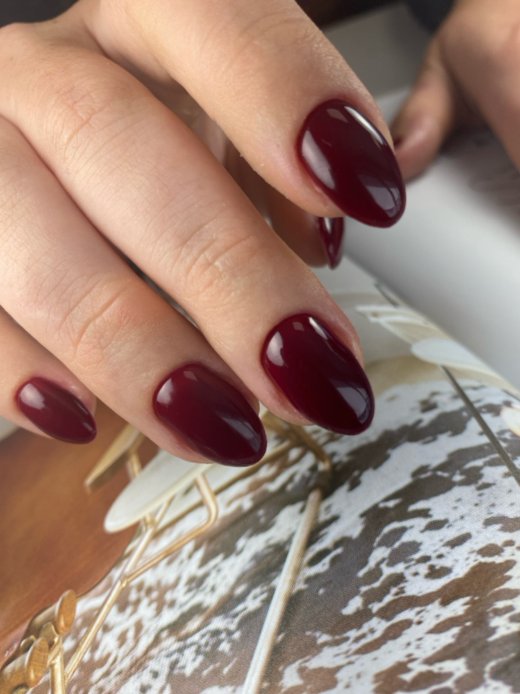 Russian manicure + hard gel at NP nailstudio in Cranston, RI