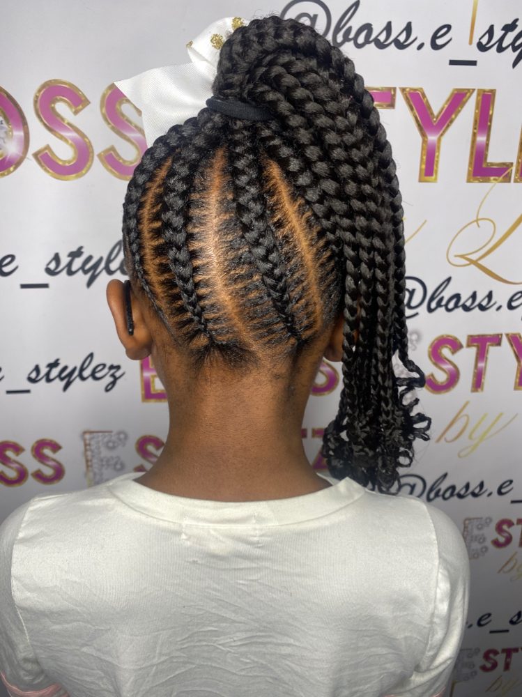 Kids Stitched Ponytail W/ Minis