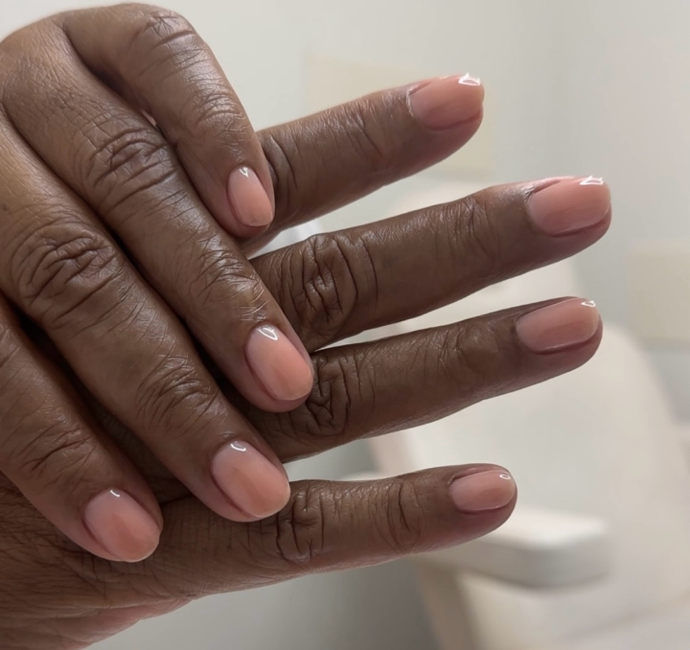 Russian Structured Manicure at Masking Perfection Nails in Hamden, CT