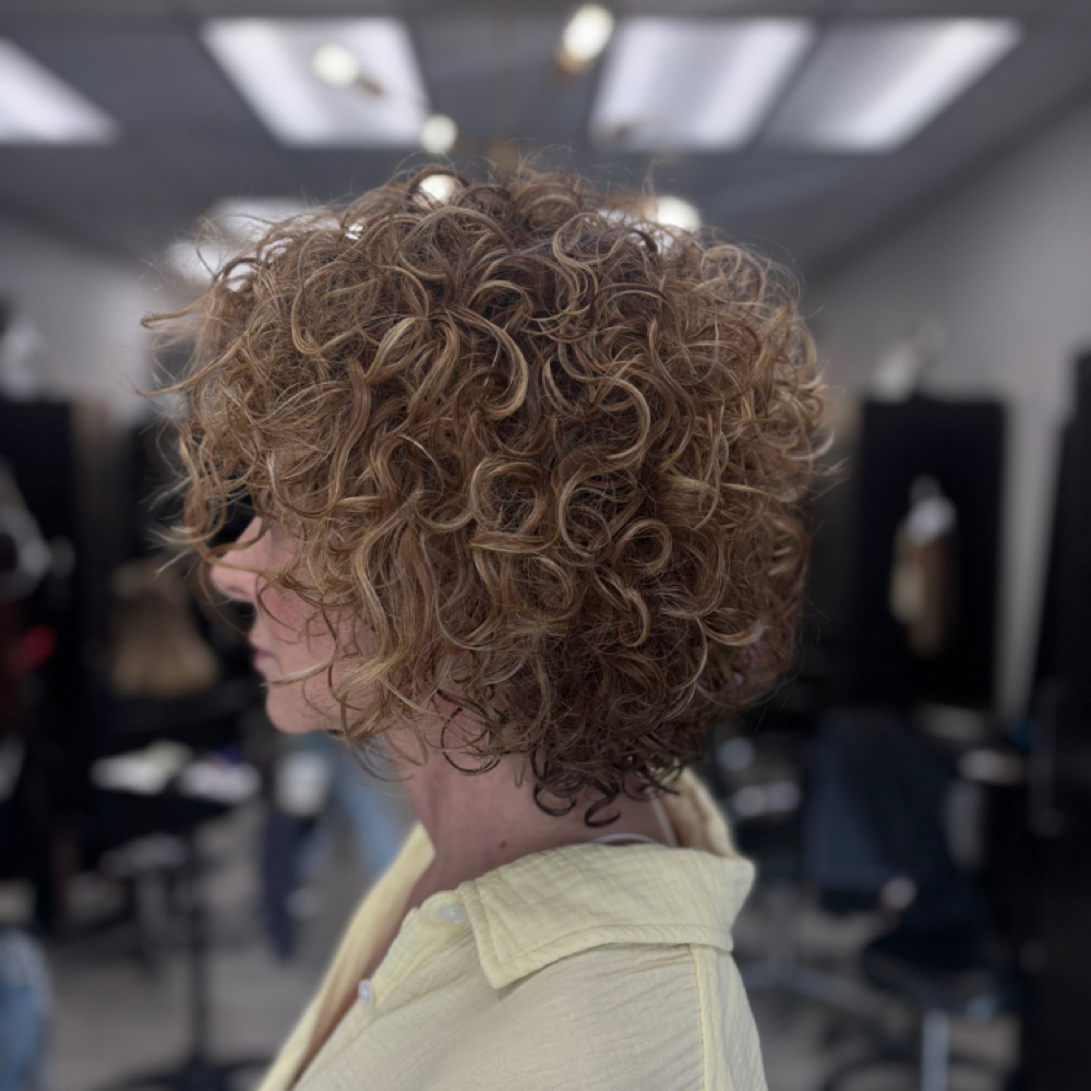 Custom REZO Curly Haircut at Desert Rose Beauty Co in Friendswood, TX