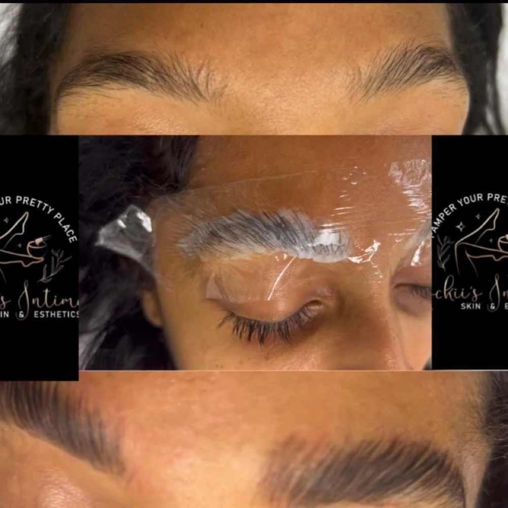 Brow Lamination at Rockii’s intimate skin & esthetics in Va Beach, VA