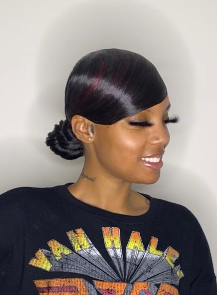 Side Swoop W/ Bun