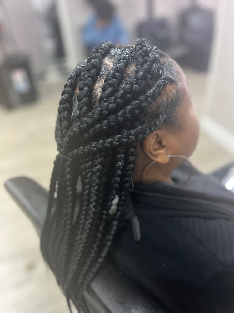 Box braids, large, long length