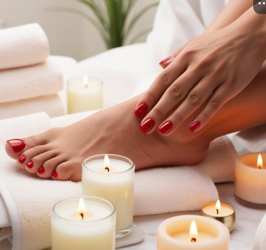 Gilded Golden Glow GEL Pedicure