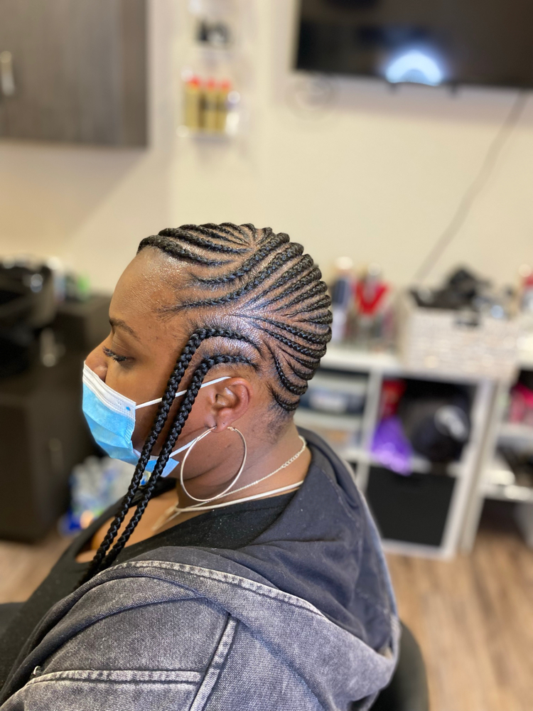 Micro Braids With Shaved Sides And Back, Basic braids (straight back basic  braids) includes shampoo conditioning detangling blow out and braids + 1  more options Hair Consultation $25.