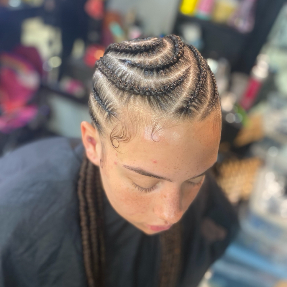 womans crazy braids at Beauty Obsessions in Newport, KY