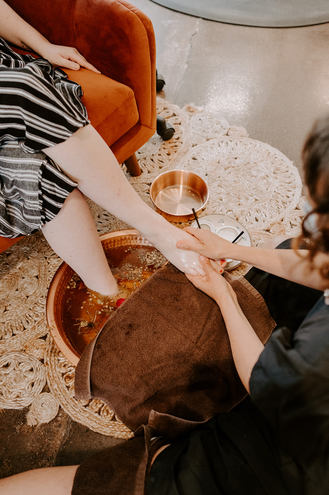 Copper Foot Soak with Sugar Scrub