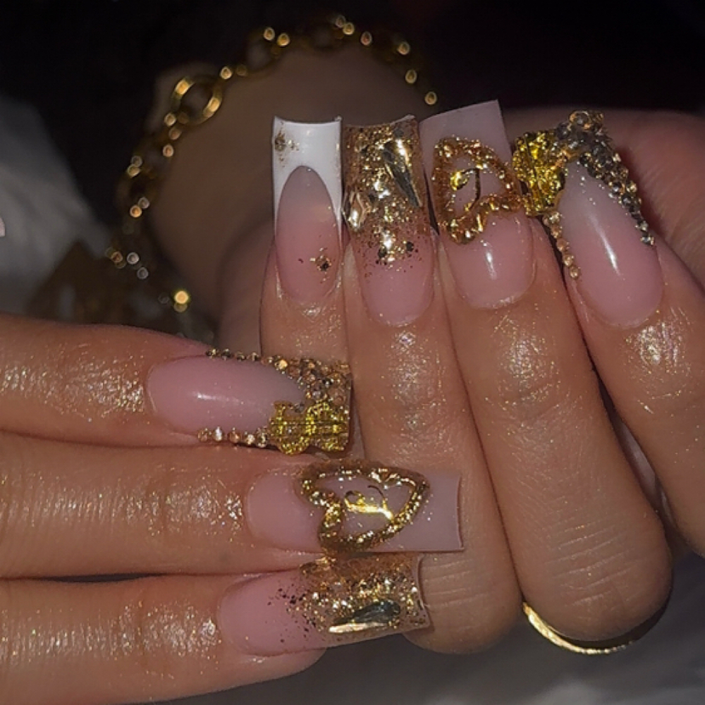 Long acrylic nails at nailsbyfabi in redondo beach, CA