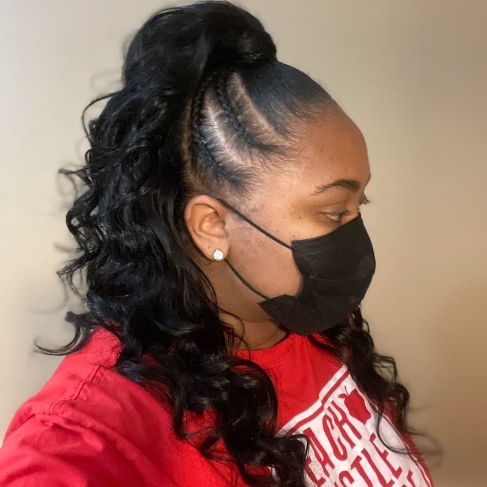 Half Up Half Down Quick Weave