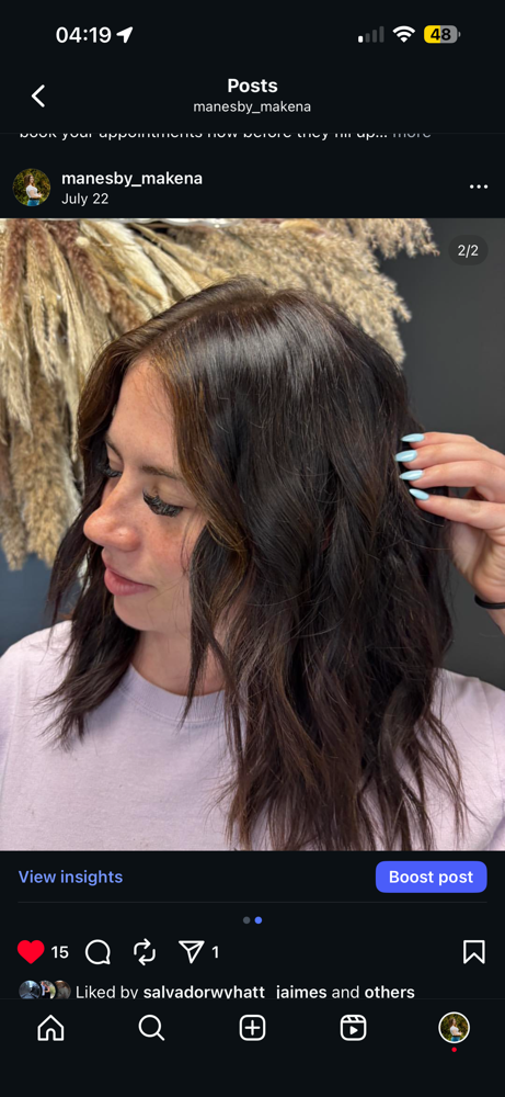 Mini Highlight at Hair by Makena Riden in Athens, TN