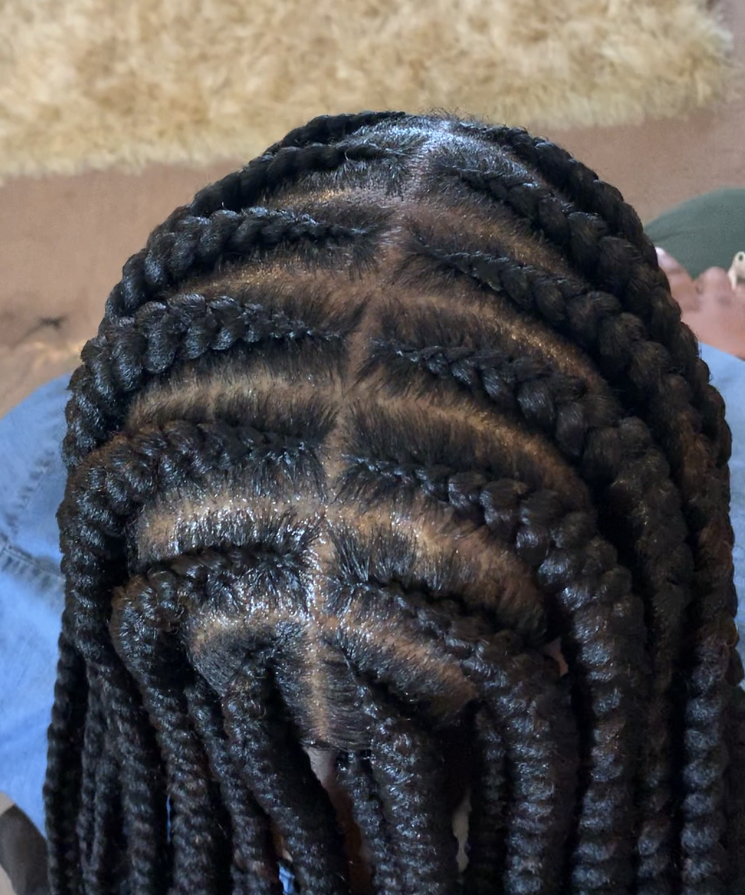 Mid Back Large 2 Layer Braids