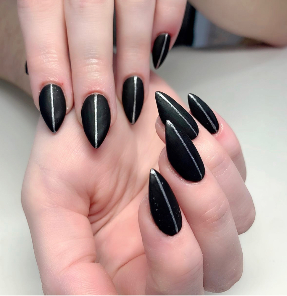 Acrylic Full Set with Simple Art