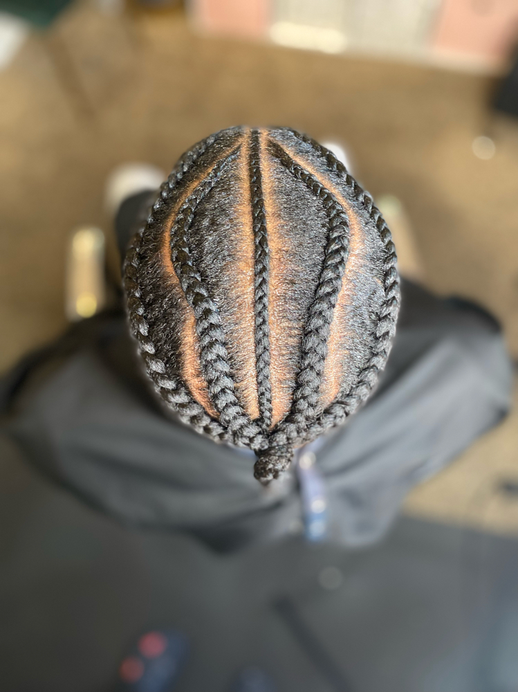 Men Braids On Top Only