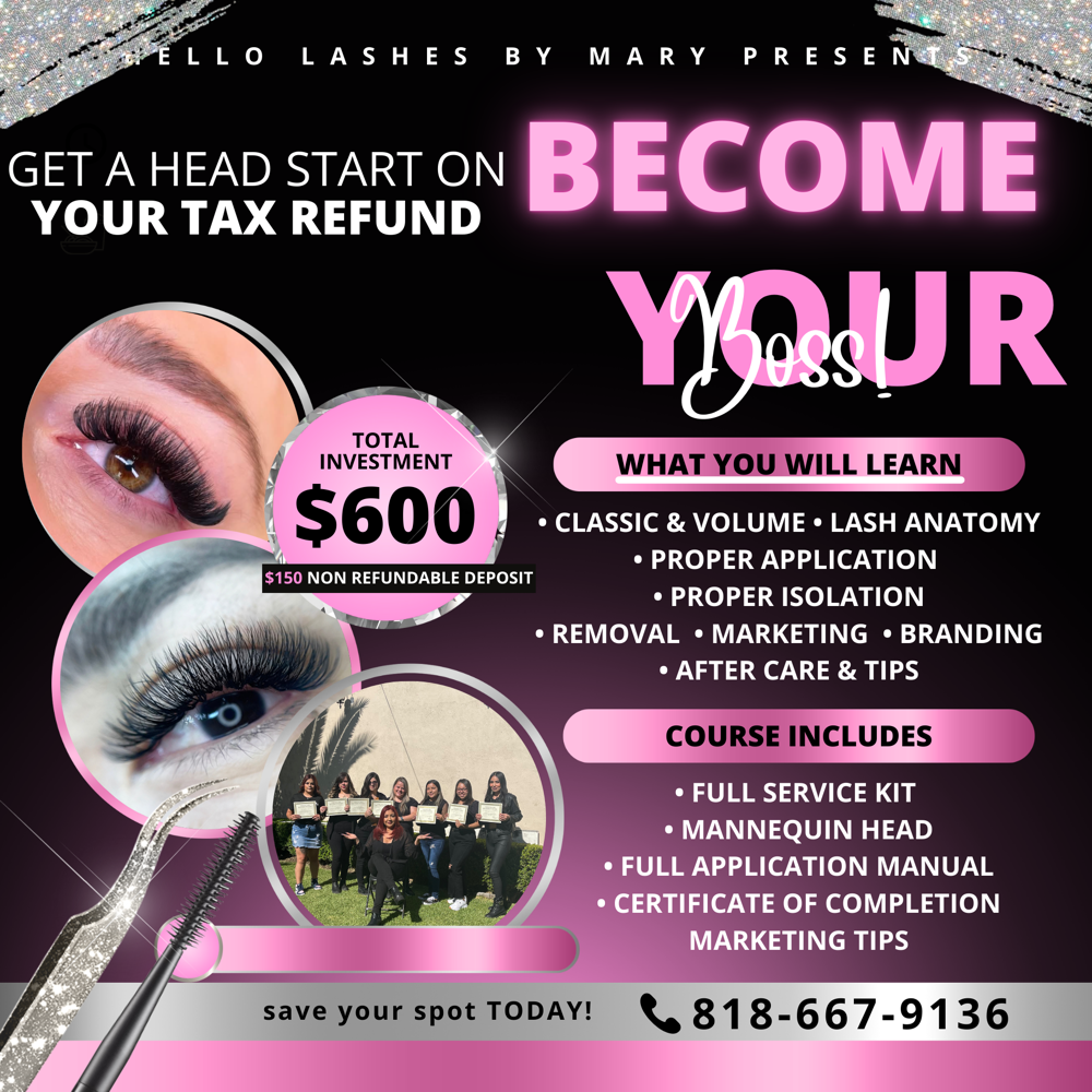 2 Day Eyelash extension course