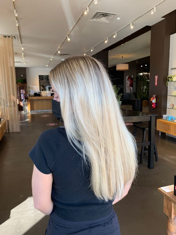 Bleach & Tone Allover Long Hair
