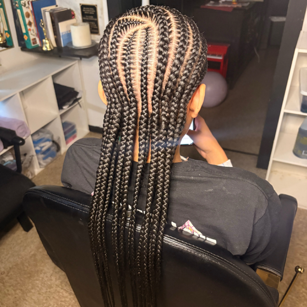 Med Cornrows (kids 6-12) at Bonitaa Beauty Co. in Syracuse, NY