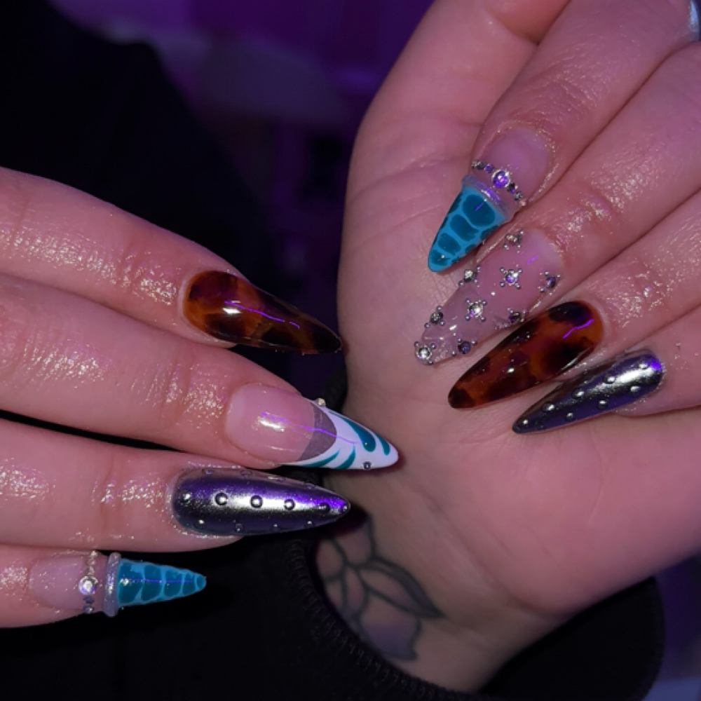 Medium Acrylic Nails at Lilac Dreams in Shoreline, WA