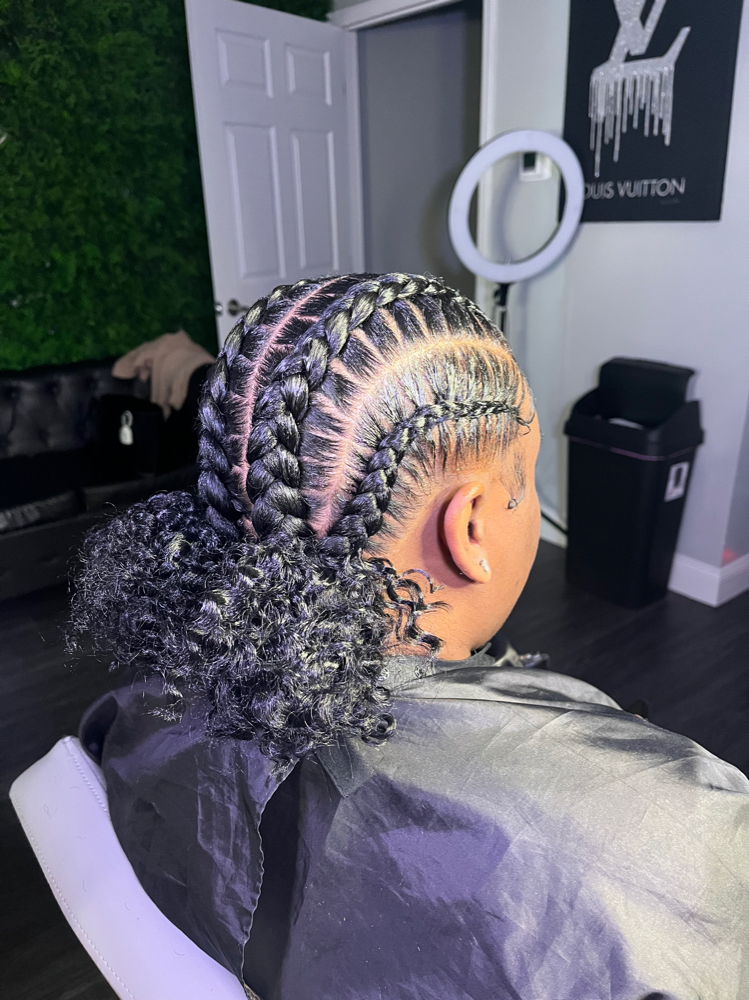 4-6 Stitch Cornrow Buns