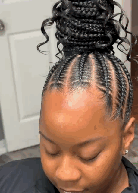 High Stitched Bun at Braided by Christy in Hattiesburg, MS