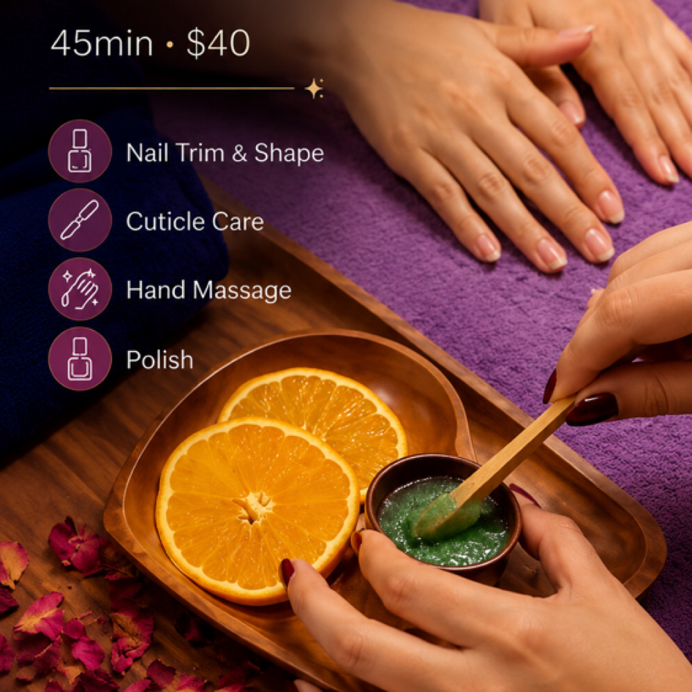 Manicure Deluxe at Jenny's nails & spa in South Pasadena, CA